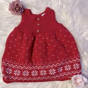 ✨Carter’s 12 Months Red Festive Knitted Dress New 🚫🏷️✨